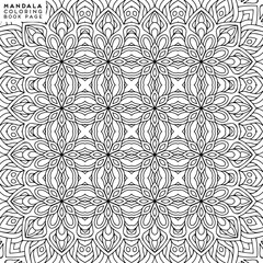 Flower Mandala. Coloringbook page template