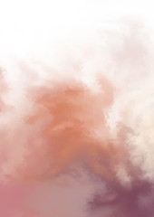 Fototapeta premium Abstract colorful watercolor on white background. Digital art painting.
