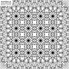 Flower Mandala. Coloringbook page template