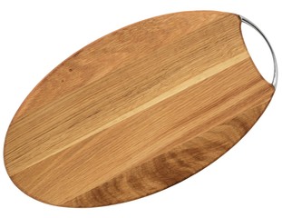 wooden cutting board on a white background