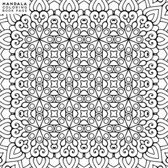 Obraz premium Flower Mandala. Coloringbook page template