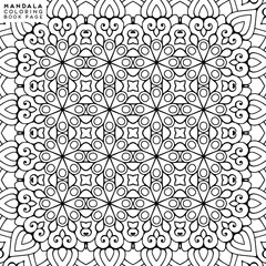 Flower Mandala. Coloringbook page template