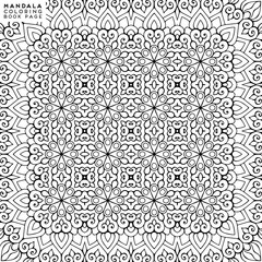 Flower Mandala. Coloringbook page template