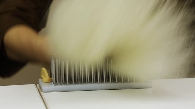 Natural hair extensions. Hair for hair extension. Hair production for extension