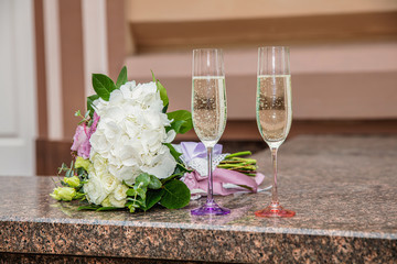 Beautiful still life with a bouquet