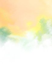 Abstract colorful watercolor on white background. Digital art painting.