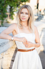 Portrait of a young cute lady
