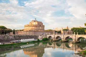 Beautiful view of the bridge of the Holy Angel