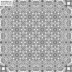 Flower Mandala. Coloringbook page template