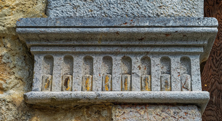 detail of old castle wall