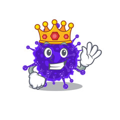 A Wise King of nidovirales mascot design style