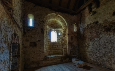 interior of an old castle