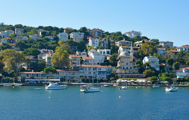 Fototapeta na wymiar Burgazada, one of the Princes' Islands, also called Adalar, in the Sea of Marmara off the coast of Istanbul
