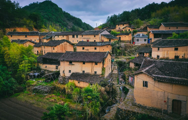 beautiful countryside landscape of China's ancient historic village in mountains