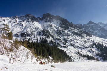 Fototapeta premium Hiking train to Morskie Oko from Zakopane (Poland)