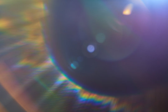 Abstract lens flare on a black background.