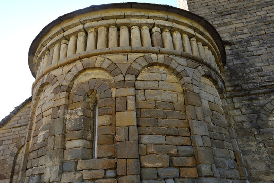 Romanesque and Mozarabic church of San Pedro de Larrede, route of the romanesque churches of the Serrablo, Huesca province, Aragon, Spain