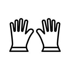 Gloves icon vector line style