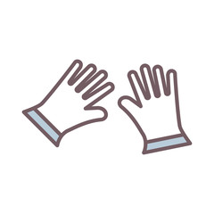 Gloves icon vector flat style