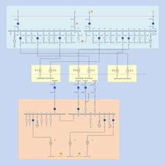 Electric wiring diagram for power transformers