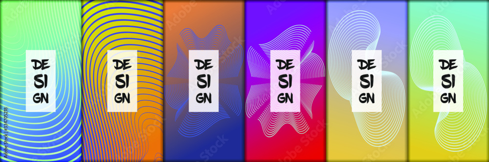 Poster abstract vector pattern gradient background templates. modern geometric design with minimal geometri