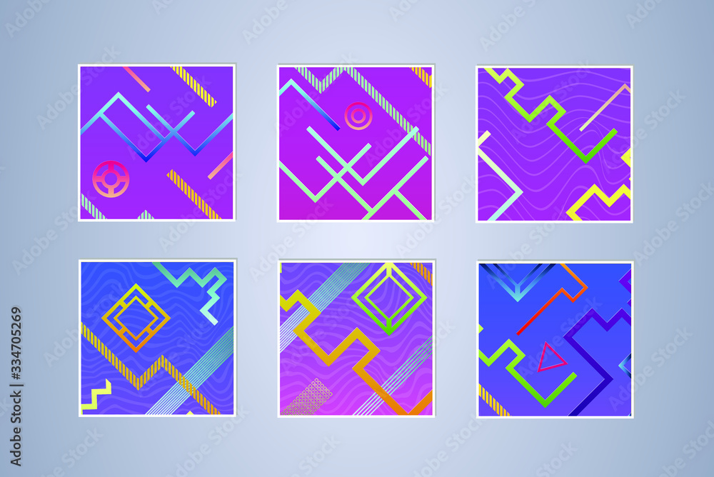 Poster abstract vector pattern gradient background templates. modern geometric design with minimal geometri