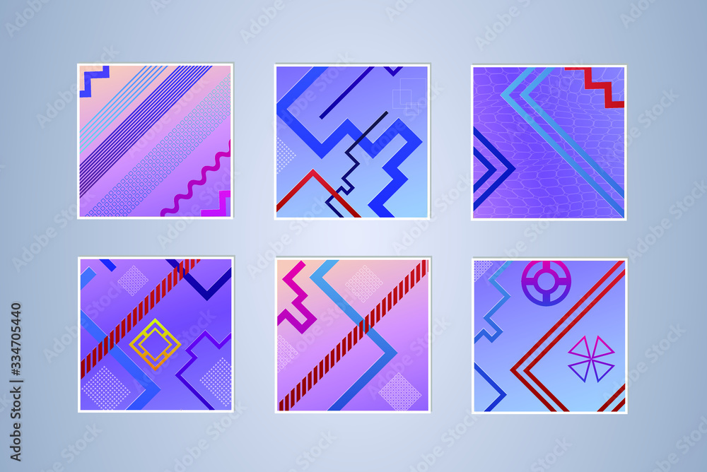Poster abstract vector pattern gradient background templates. modern geometric design with minimal geometri