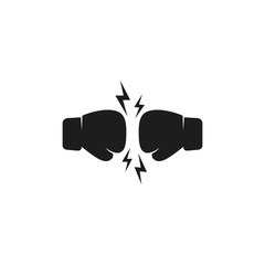 boxing gloves logo vector icon illustration