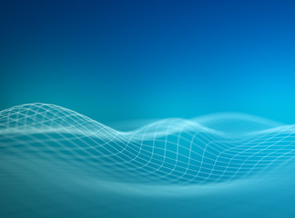 Abstract blue wave background	