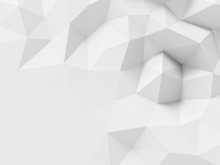 Abstract white polygonal background	