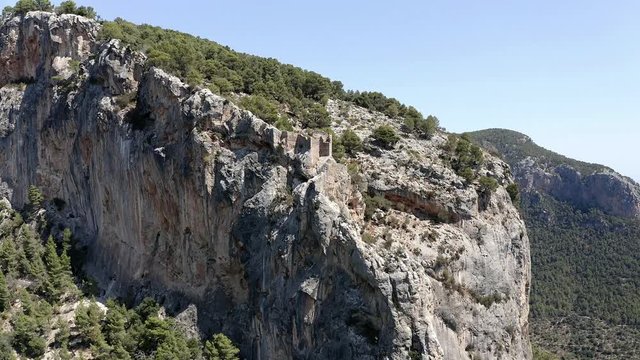 Old Fortress Wall Of Castell D’Alaro On The Puig D'Alaro, Mallorca