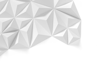 Abstract white polygonal background	