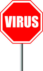 stop forbidden to enter coronavirus vector