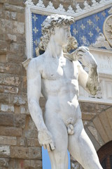 Florence, Italy - 8 10 2018: statue of David by Michelangelo in 