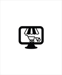 online shopping flat icon,vector best flat design icon.