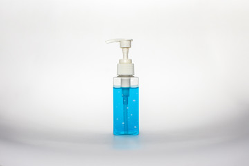 Alcohol sanitizer use for sterile and prevent germs on white background,Coronavirus,Covid-19.