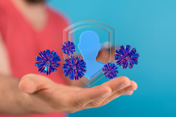 epidemic coronavirus 2019-nCoV 3d (2019-nCoV). .
