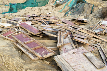 Construction Material at Under Construction Site