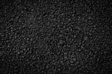 Fototapeta premium The surface of fresh black asphalt on the road in detail.