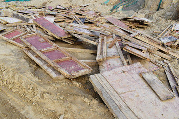 Construction Material at Under Construction Site