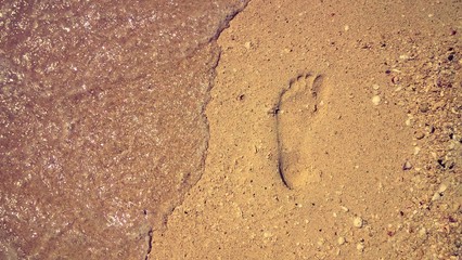 footprints in the sand