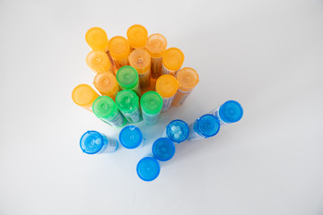 Homeopathy medicine Bottles isolated on a White Background