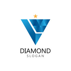 Diamond  jewelry Logo Template vector icon illustration design