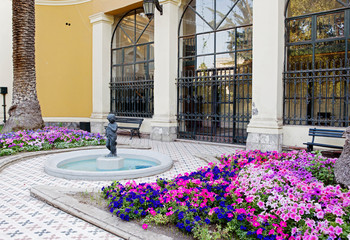 Santiago, Chile, Santa Lucia Hill. Corner Of India.  In the center of Santiago is the historic hill...