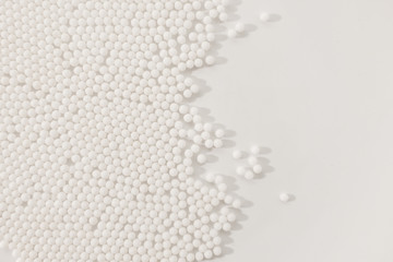 Homeopathy granules medicine isolated on a White Background