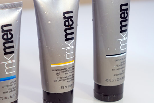 Tyumen, Russia - November 25, 2019: men's cream company Mary Kay. Mary Kay Inc. is an American privately owned direct sales company that sells cosmetic products