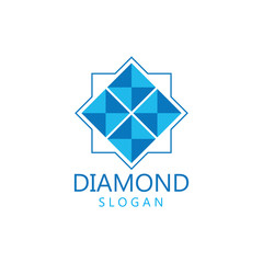 Diamond  jewelry Logo Template vector icon illustration design