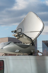 Satellite dish. Mobile antenna system