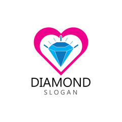 Diamond  jewelry Logo Template vector icon illustration design