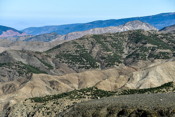 view of atlas moroccan mountains in morocco Africa